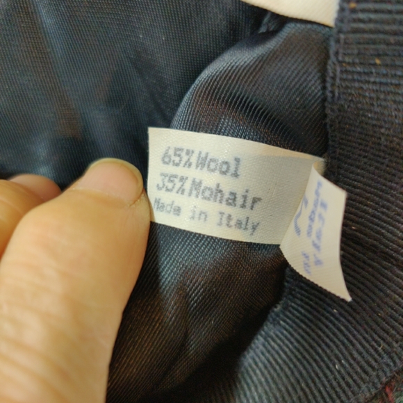 Moessmer Mohair And Wool Burgundy / Black Newsboy Cap Made In Italy - Picture 10 of 11